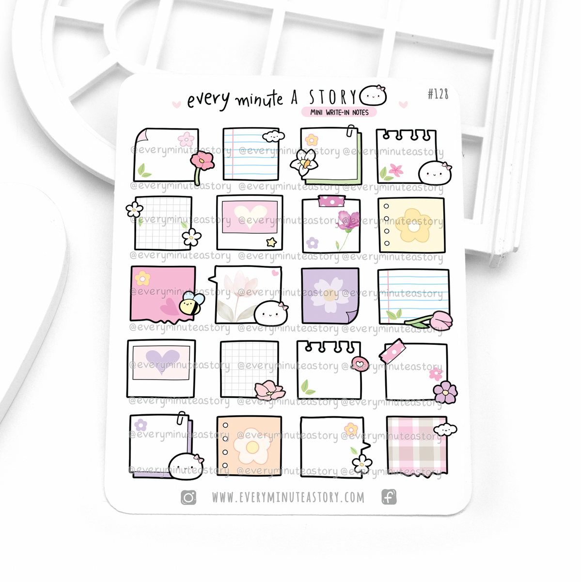 Spring deco, mini write in notes planner stickers – Every Minute A Story