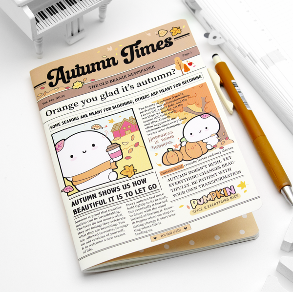 Autumn times B6 notebook, grid pages - LIMITED STOCK! LIMIT: 1/order