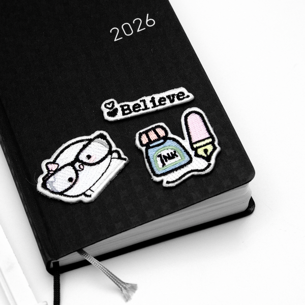 Pen and ink, Beanie iron-on embroidery patch -Limited Stock! Limit 2/order