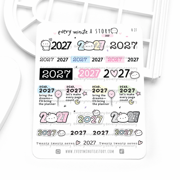 2027 number/words stickers