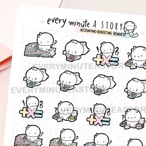 Accounting, Budgeting, tax time Beanie planner stickers