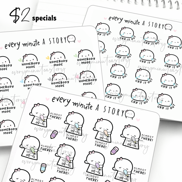 $2 Specials (to-do list, homebody mode, cry it out)- Available until Tuesday, June 16th only