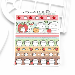 2024 monthly deco stickers matching washi strips