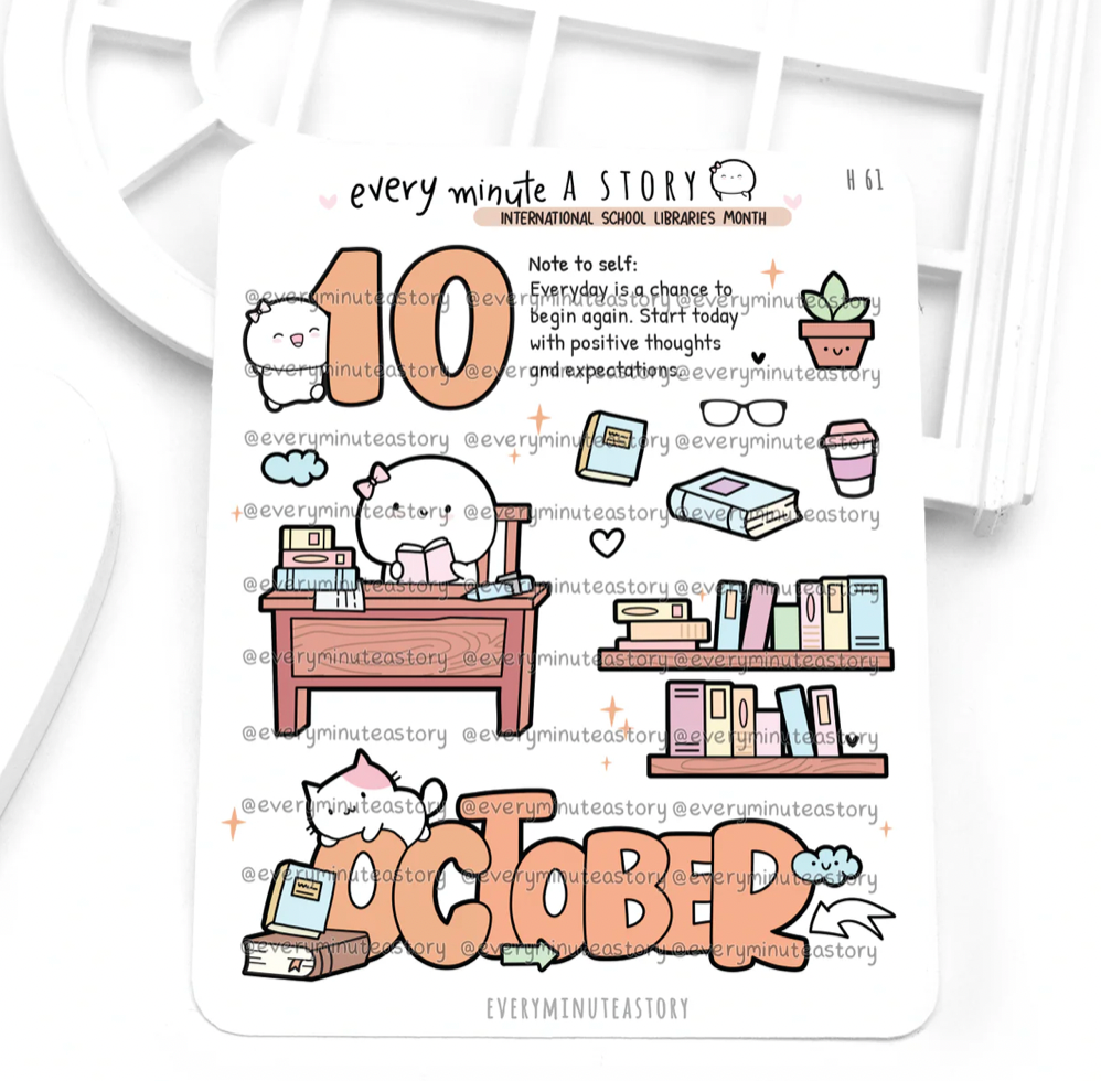 OOPS October monthly planner stickers- LOW STOCK!