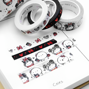 Never Stop dreaming Mickey-Minnie hand sketched washi- Limit 2/order