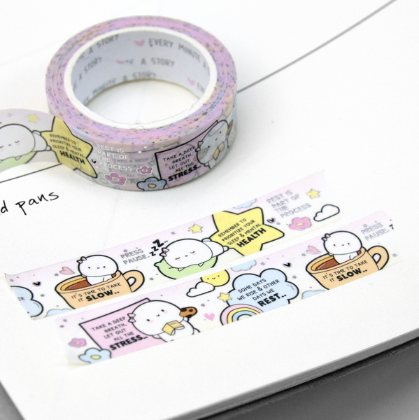 Press Pause- Rest Beanie washi - Limit 1/order