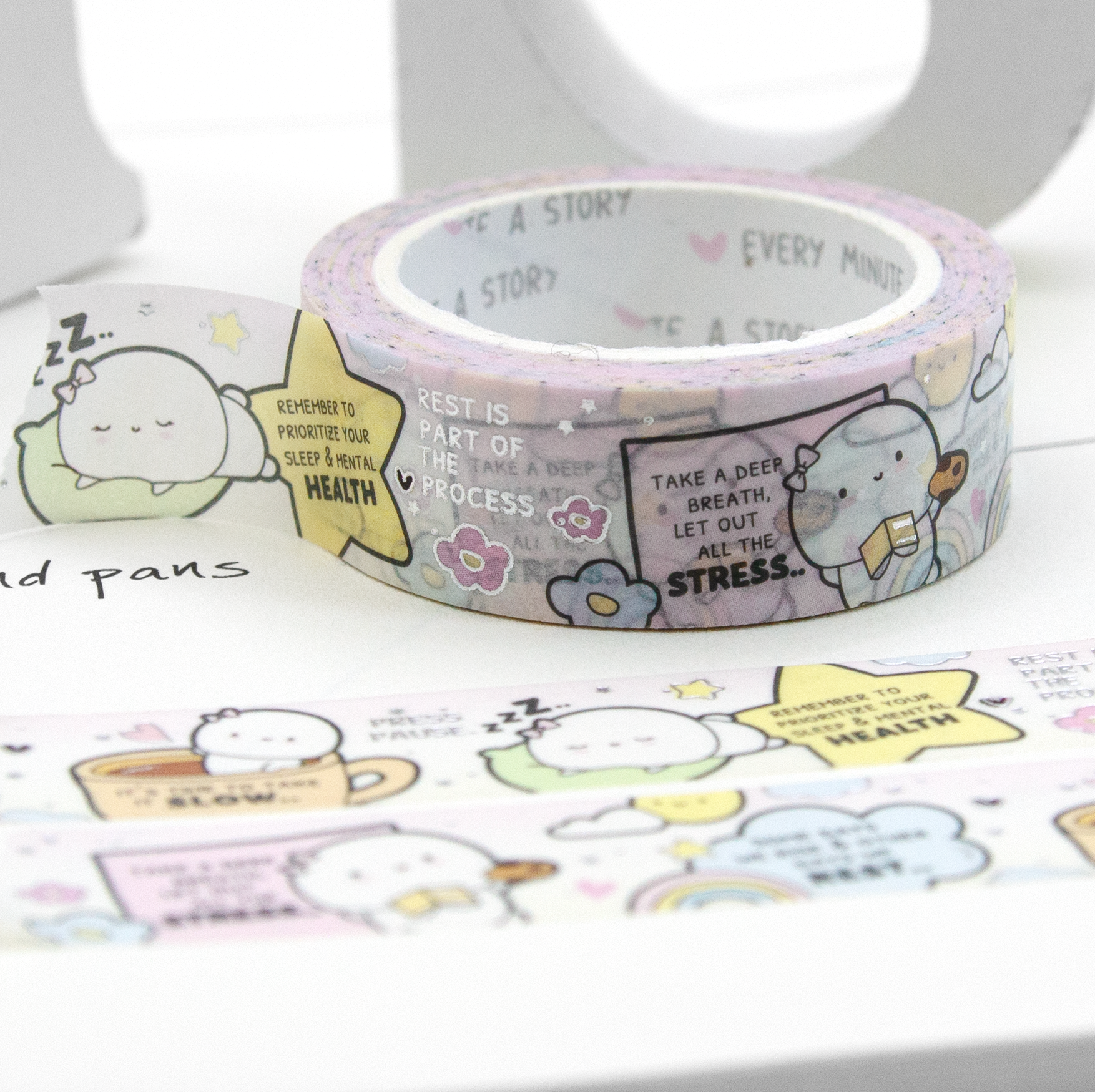 Press Pause- Rest Beanie washi - Limit 1/order