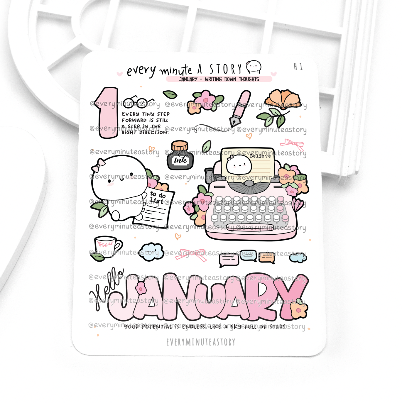 2026 monthly deco stickers