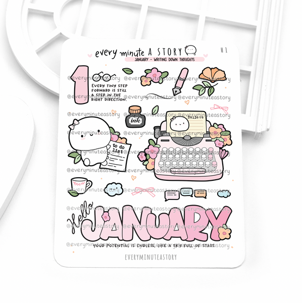 2026 monthly deco stickers