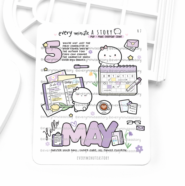 2026 monthly deco stickers