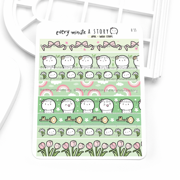 2026 monthly deco stickers matching washi strips