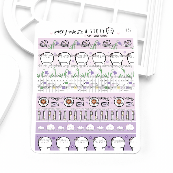 2026 monthly deco stickers matching washi strips