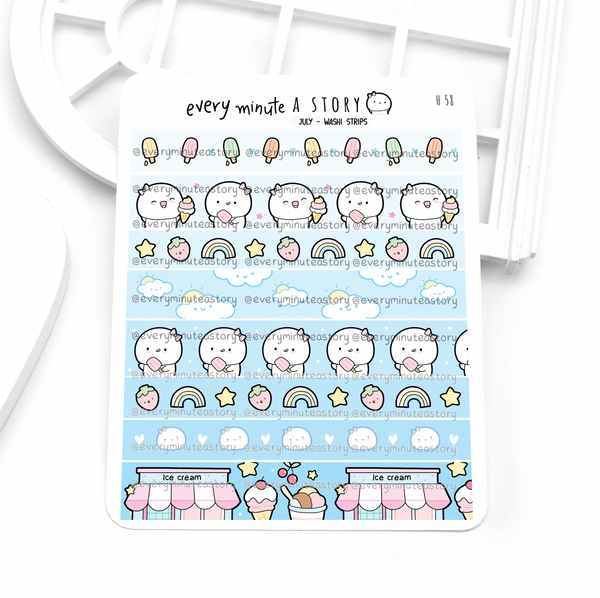 2026 monthly deco stickers matching washi strips