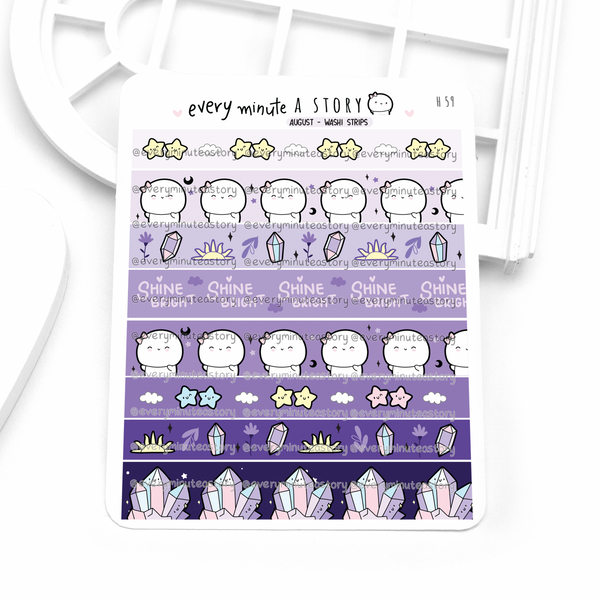 2026 monthly deco stickers matching washi strips