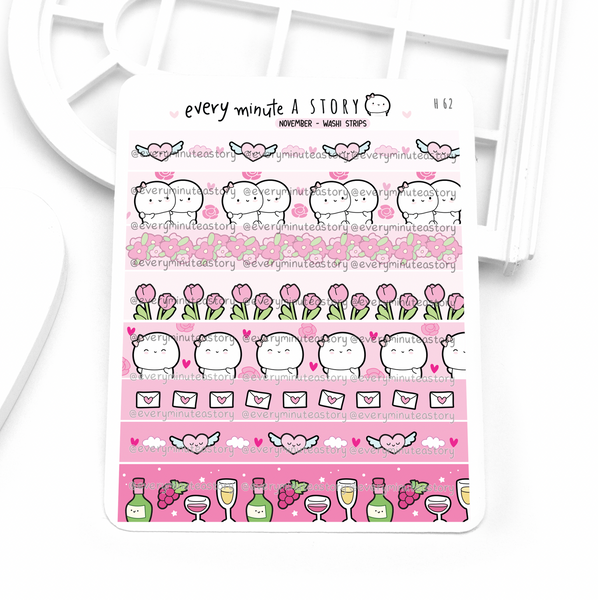 2026 monthly deco stickers matching washi strips