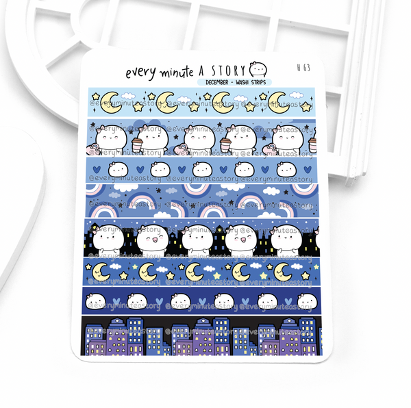 2026 monthly deco stickers matching washi strips