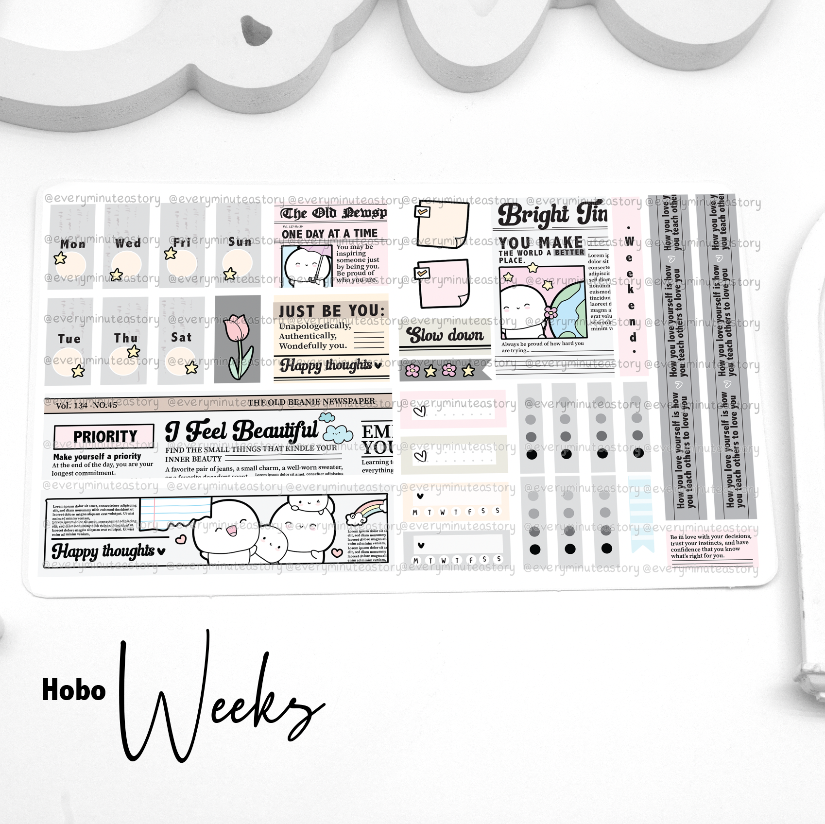 Bright times newspaper Hobonichi weeks kit