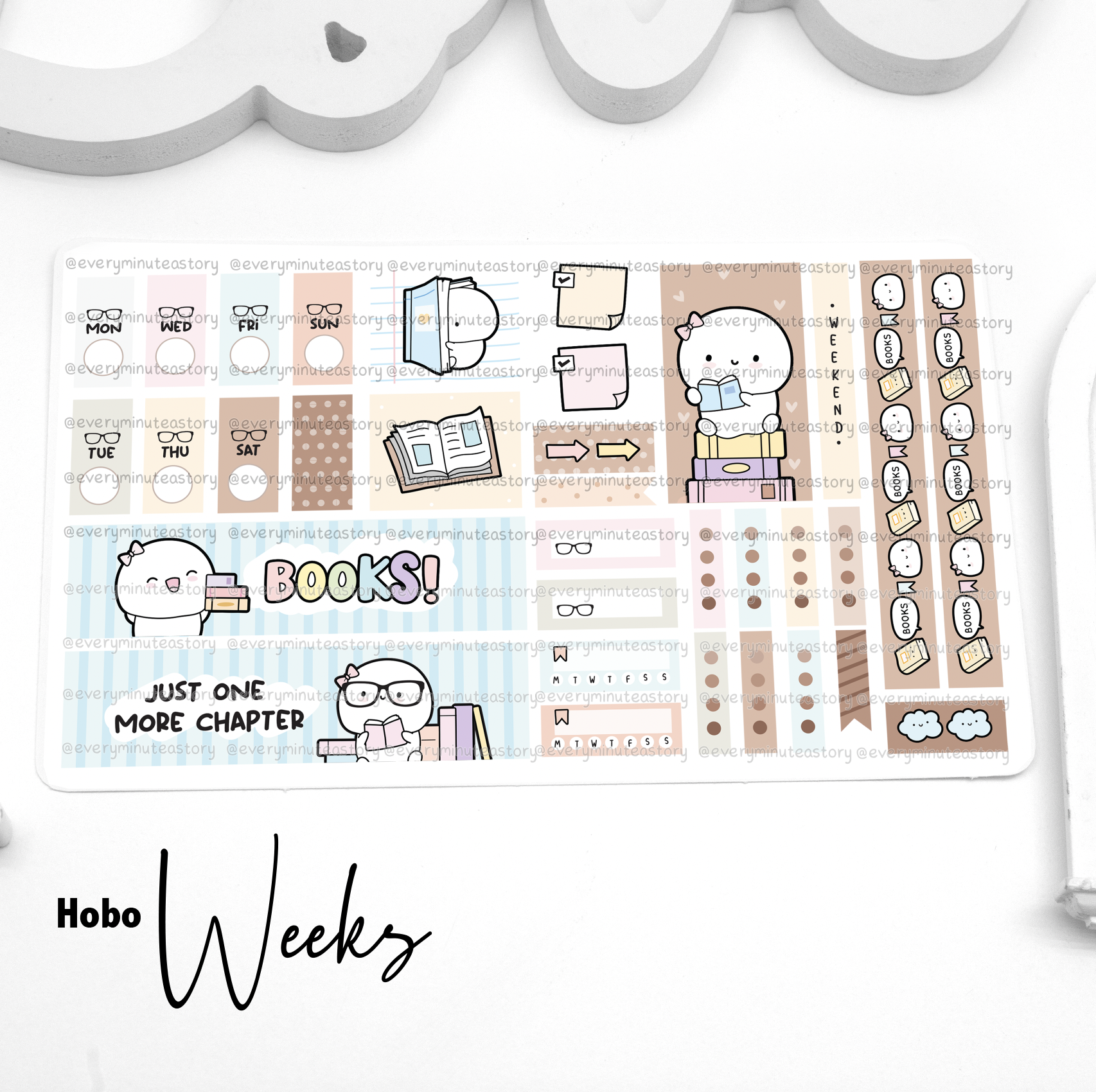Bookworm/reading lover Hobonichi weeks kit