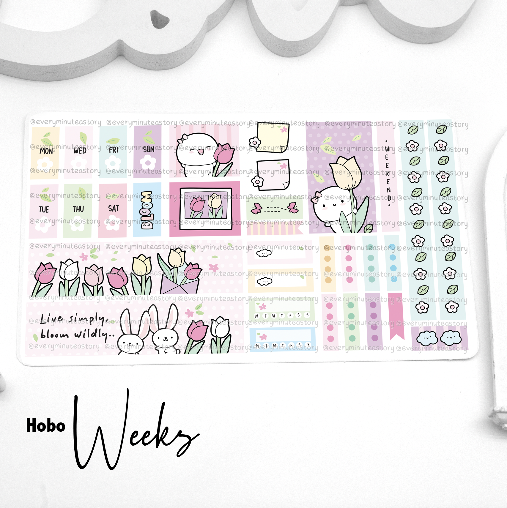 Tiptoe through the tulips Hobonichi weeks kit