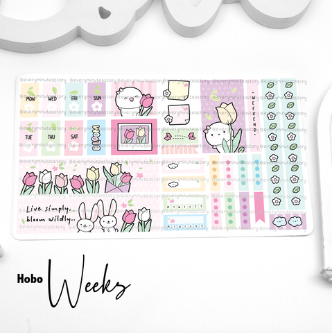 Tiptoe through the tulips Hobonichi weeks kit