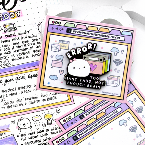 Not enough brain Beanie enamel pin-  Limited Stock! Limit 2/order