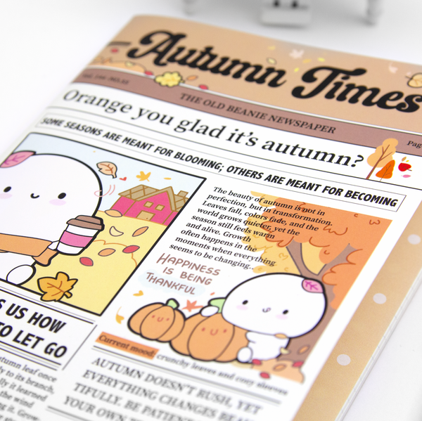 Autumn times B6 notebook, grid pages - LIMITED STOCK! LIMIT: 1/order