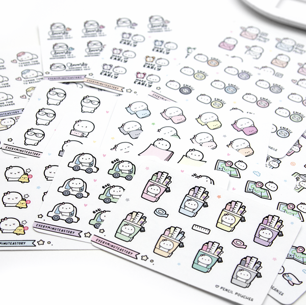 Set of 5 bestselling Beanie mini sticker sheets-  Limited Stock!