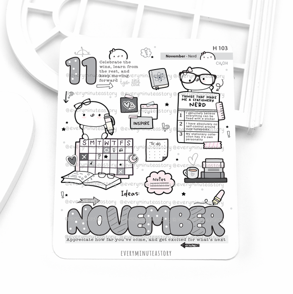 2027 monthly deco stickers