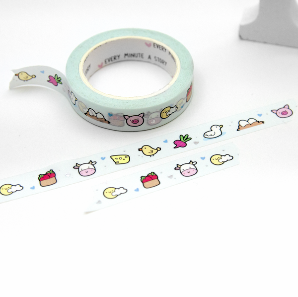 Sweet farm animals washi - Limited Stock, limit 1/order