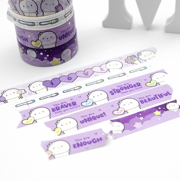 Purple Shimmer, Beanie washi - Limited Stock, limit 2/order