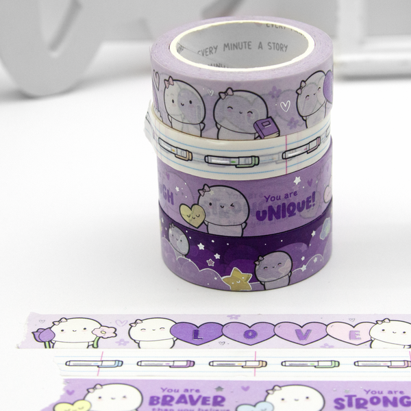 Purple Shimmer, Beanie washi - Limited Stock, limit 2/order
