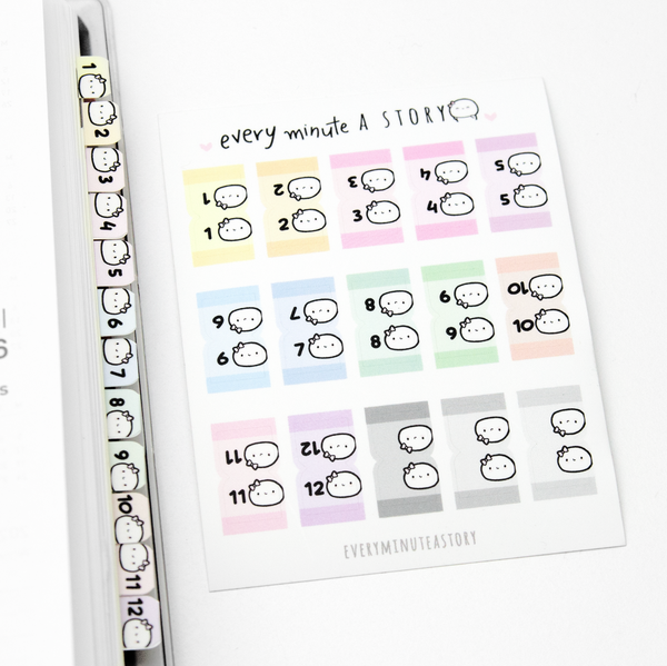 Planner tabs Vol.2-monthly, deco- Limited Stock!