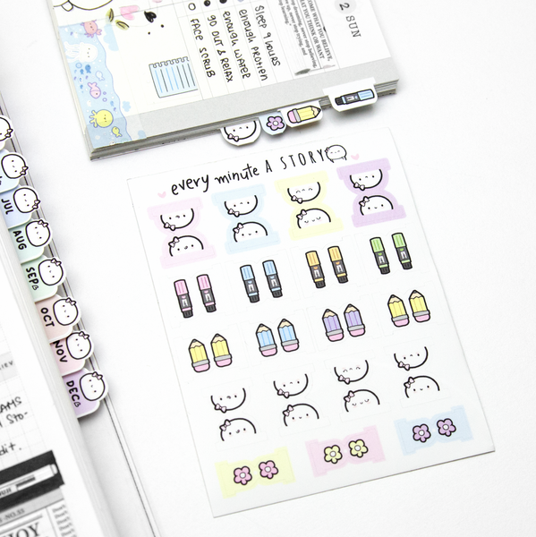 Planner tabs Vol.2-monthly, deco- Limited Stock!