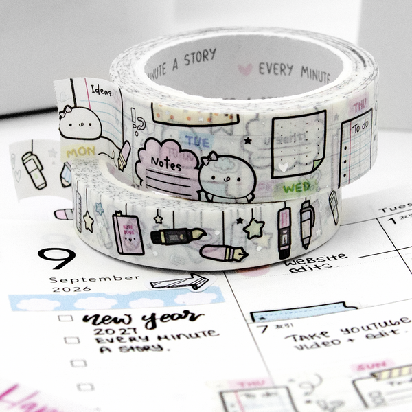 Pocket notes Beanie washi - Limited Stock, limit 2/order