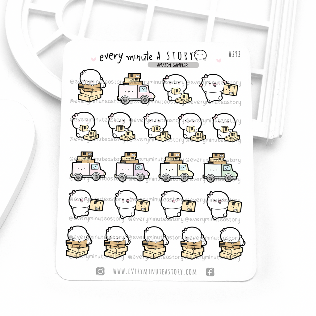 Mail Parcel Sticker Amazon, Happy mail, parcel stickers – Every Minute A Story