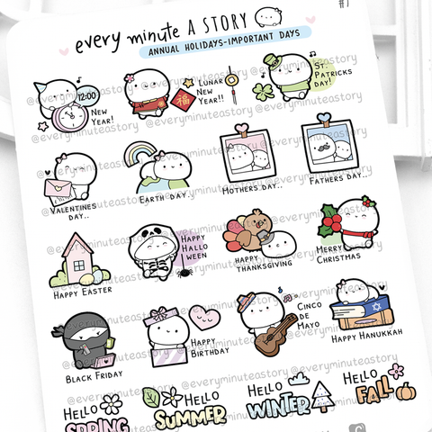 Blooming happiness big stickers – Every Minute A Story