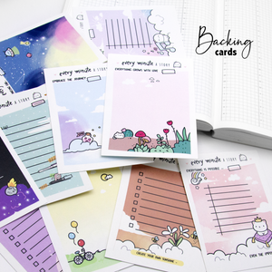 Set of 10 sticker books write-in backing cards (Limited Stock, limit 2/order)