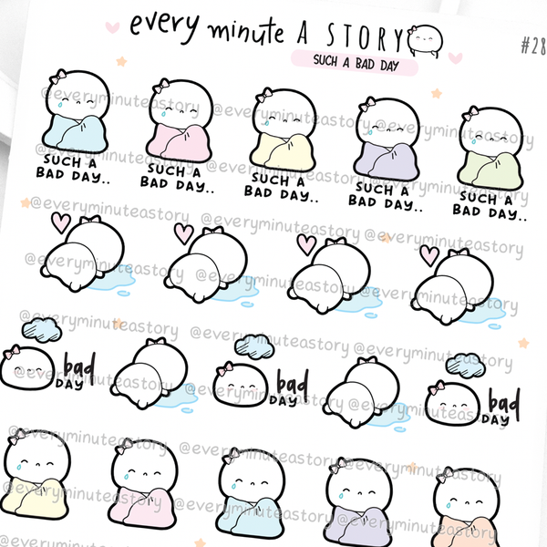 Such a bad day Beanie stickers