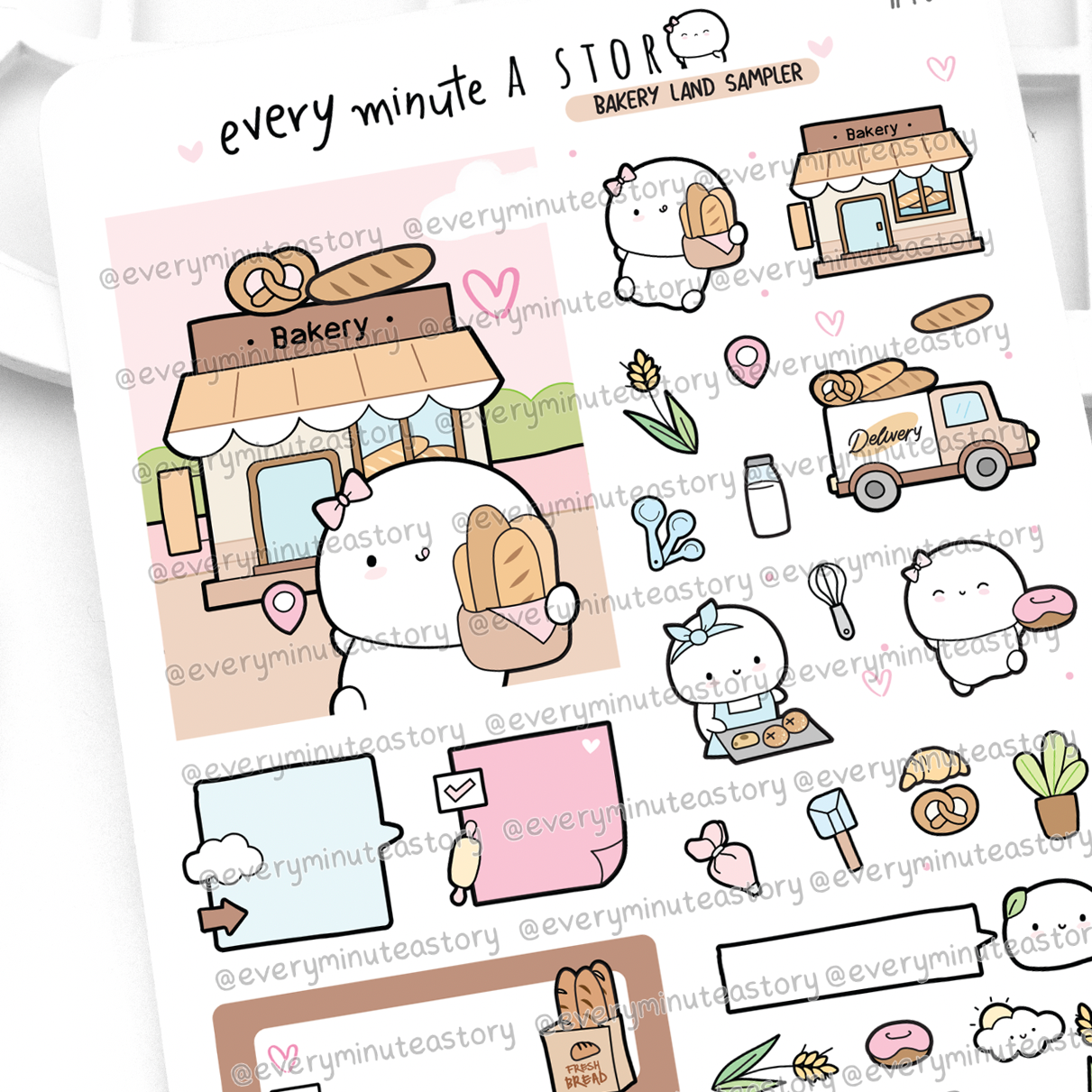 Beanie in Bakery land stickers- Low stock!