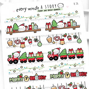 Merry & Bright Christmas banners- Low Stock!