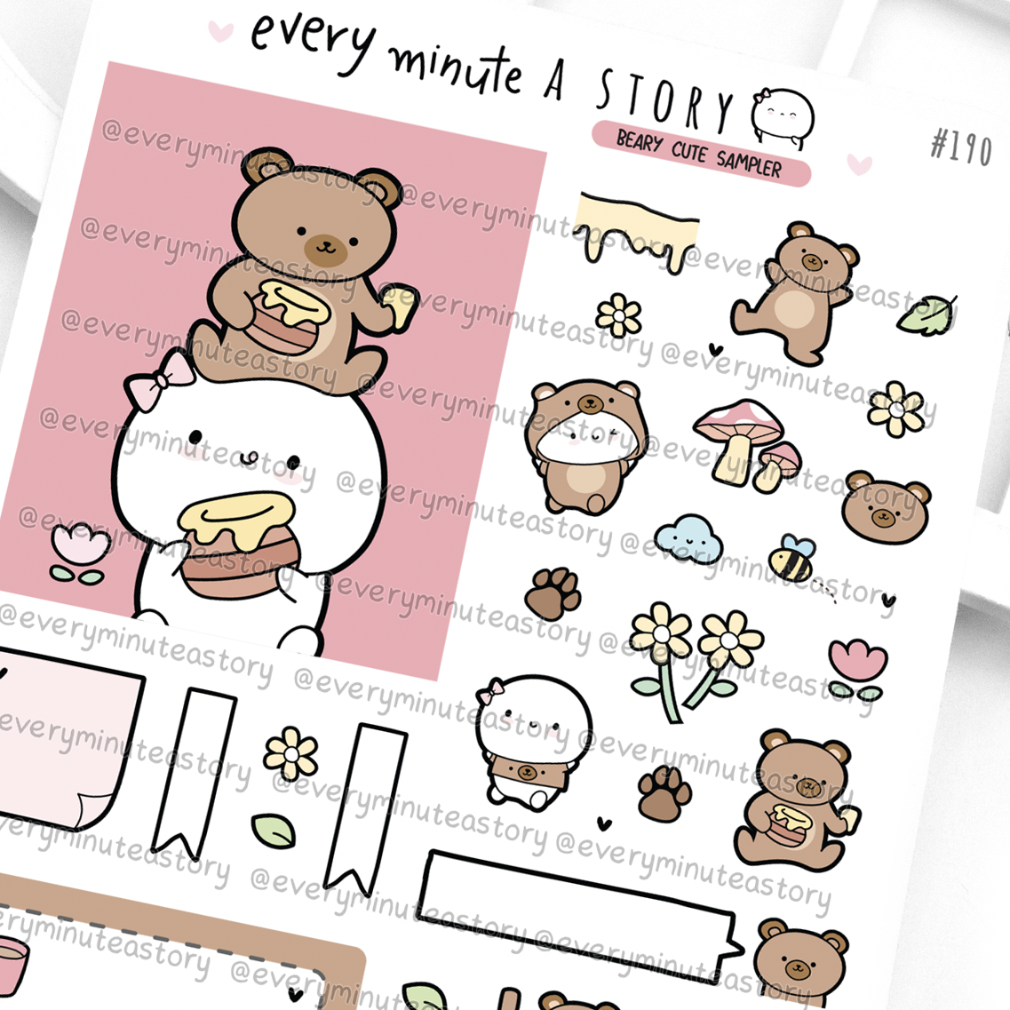Bear-ly cute sticker sampler