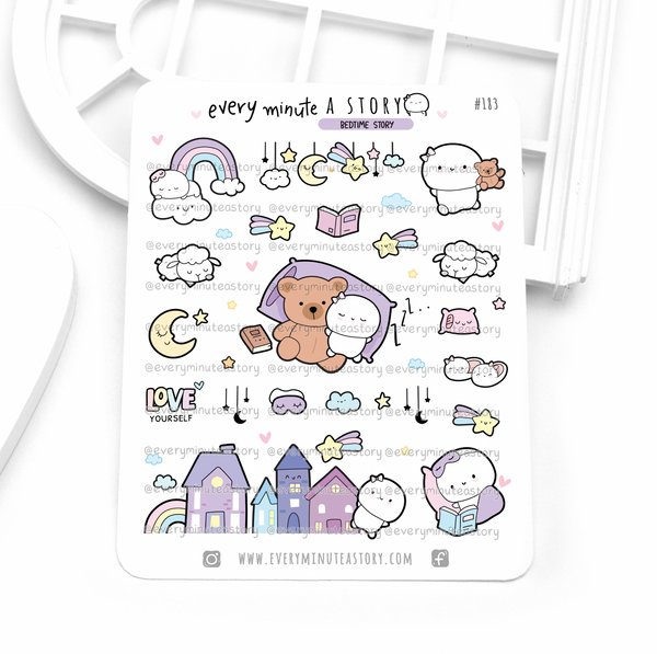 Bedtime Story Beanie stickers