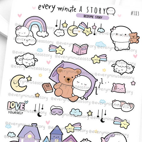 Bedtime Story Beanie stickers