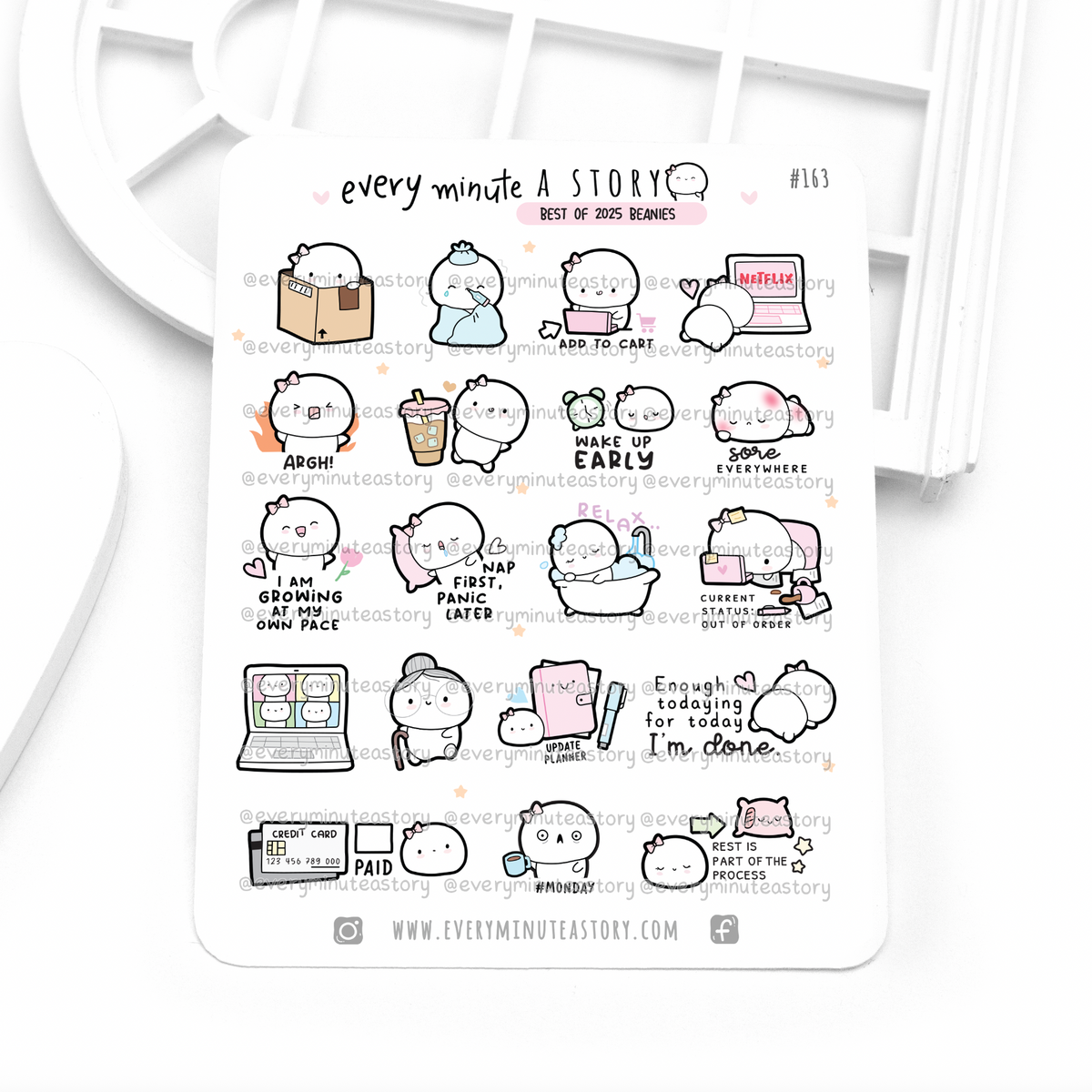 Best of 2025 Beanie sticker sampler – Every Minute A Story