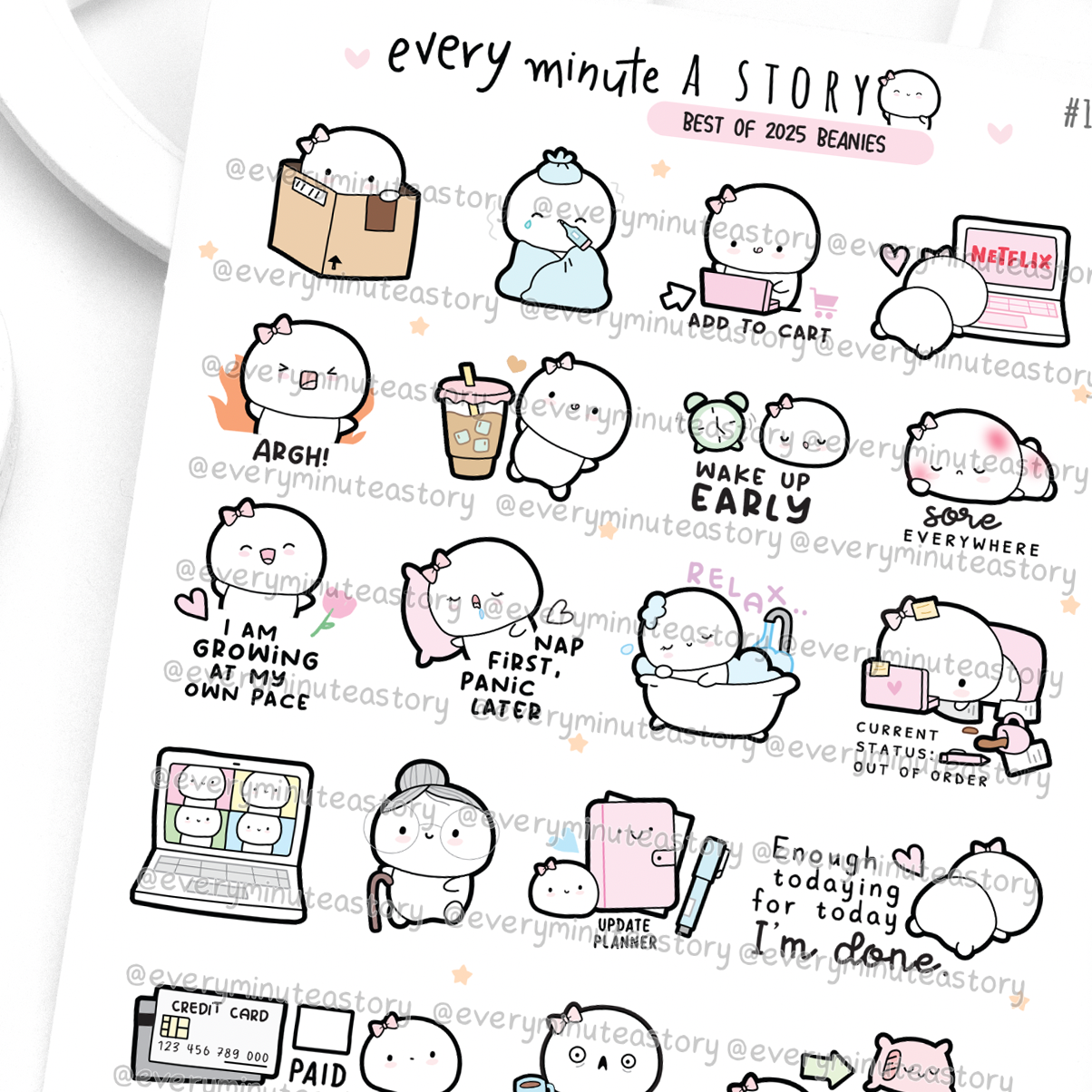 Best of 2025 Beanie sticker sampler