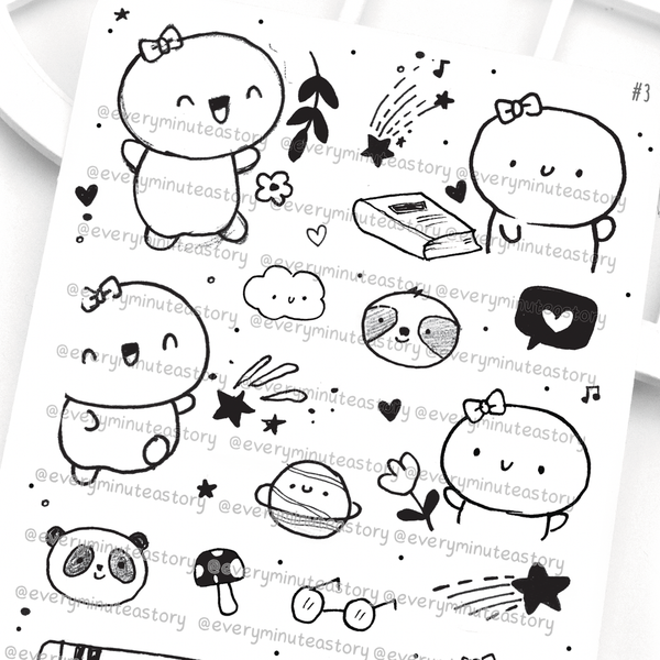 Sketchbook Beanie big stickers- Limited Stock!