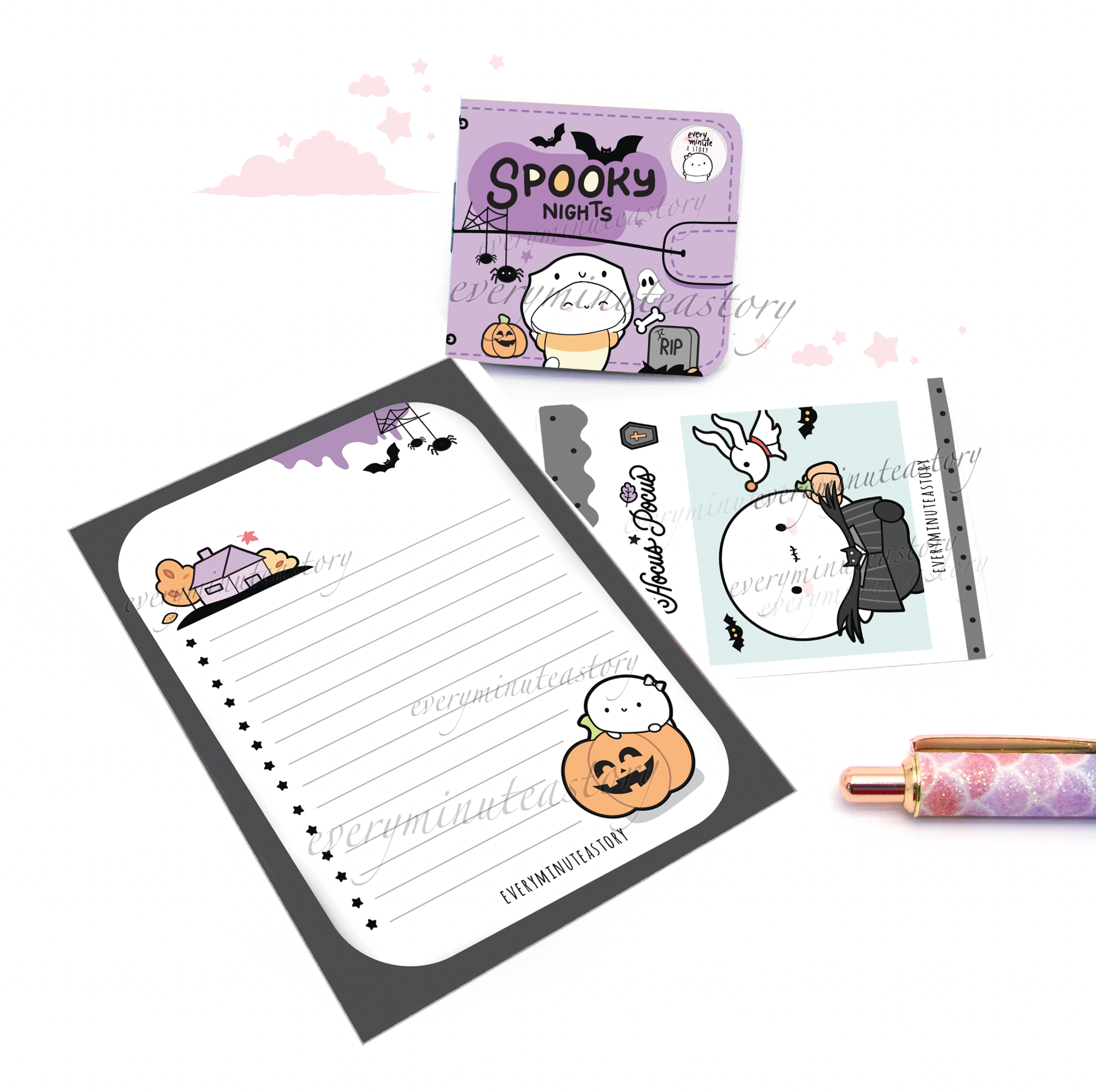 Spooky nights sticker book and Jelly cover add on-Low Stock!