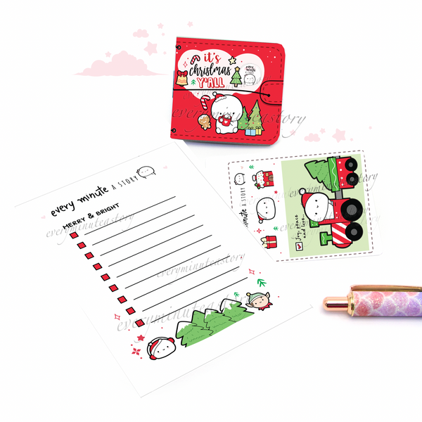 Merry & Bright Christmas sticker book and Jelly cover add on- Limited Stock!