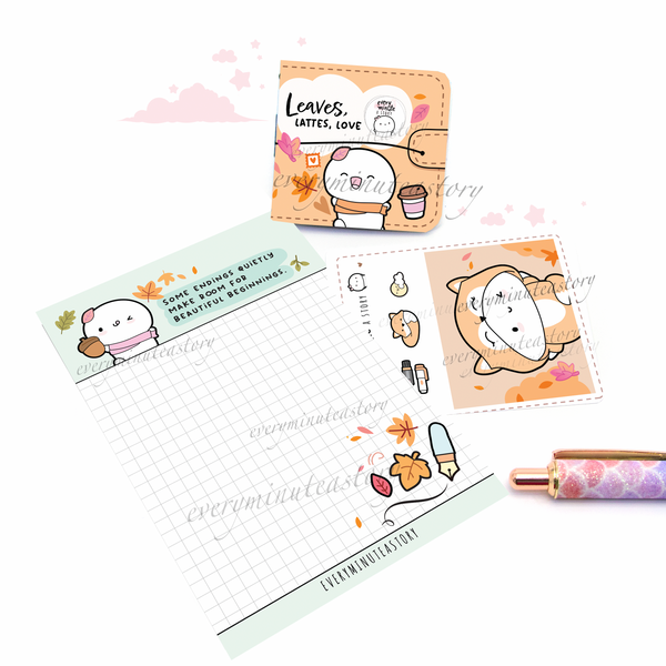 Leaves, lattes, love fall sticker book and Jelly cover add on- Limited Stock!
