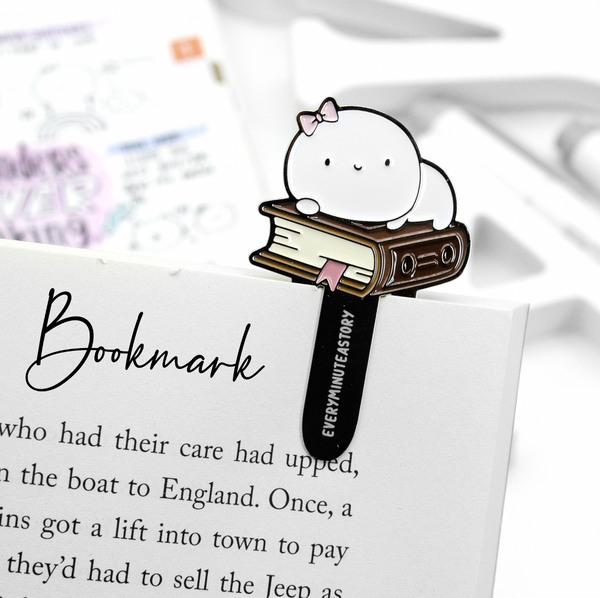 It's Book O' Clock Beanie enamel bookmark- Low stock, limit 2/order